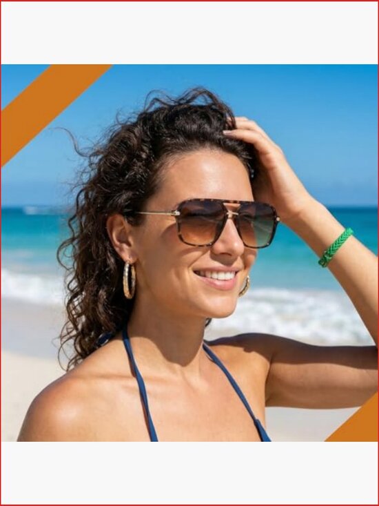 Vintage Oversized Square Sunglasses with Polarized UV400 Protection main image 6